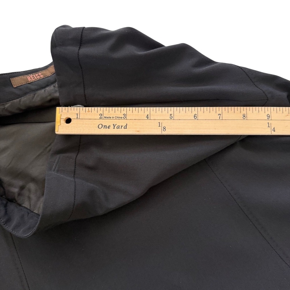 REISS Black Midi Skirt A-Line Flared Business Casual Women Size 10 - Picture 12 of 12